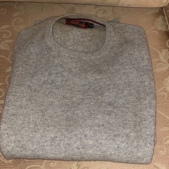 Xxl Gray SHETLAND crew neck - Picture 3 of 5